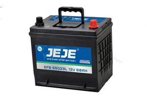 Bateria de carro Start-Stop EFB marca JEJE 12V 55D23L 60AH